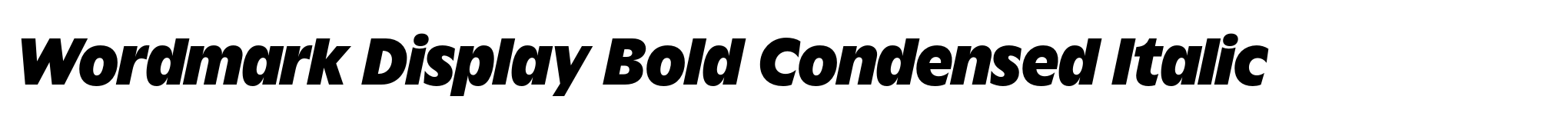 Wordmark Display Bold Condensed Italic image